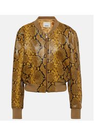 Cerem snake-effect leather bomber jacket