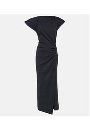 Nadela draped cotton midi dress