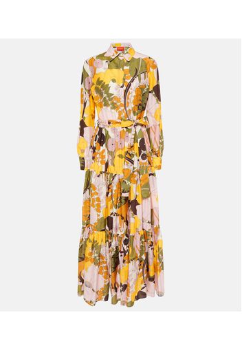 Casanova floral cotton-silk midi dress