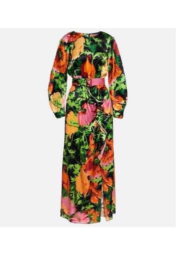 Penny floral satin maxi dress