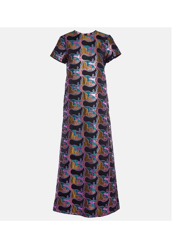 Swing printed maxi dress