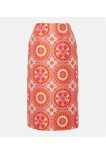 Printed midi skirt