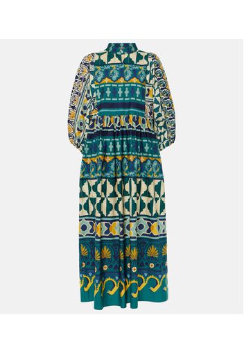 Portofino printed cotton maxi dress