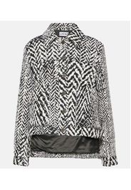 Herringbone jacquard wool jacket