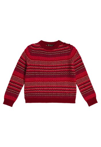 Girocollo jacquard cashmere sweater