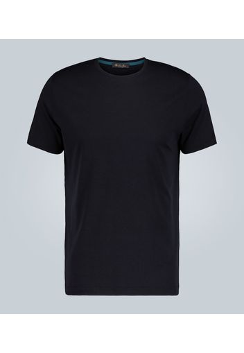 Silk and cotton-blend T-shirt