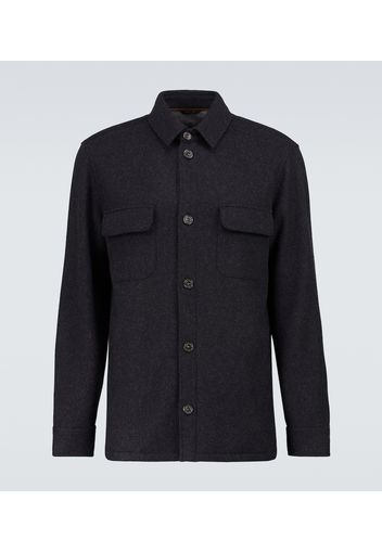 Cashmere-blend overshirt