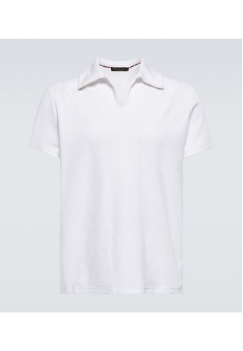 Cotton and silk polo shirt