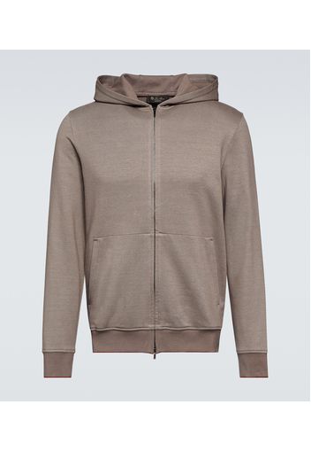 Cairns cotton and linen hoodie