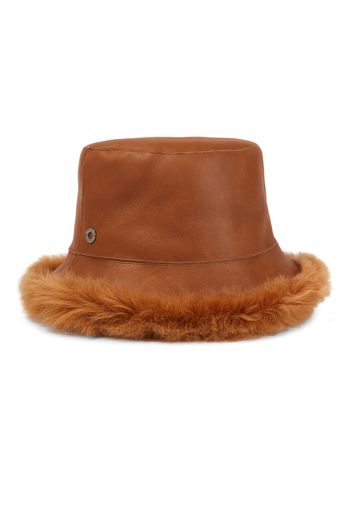 Reversible shearling bucket hat