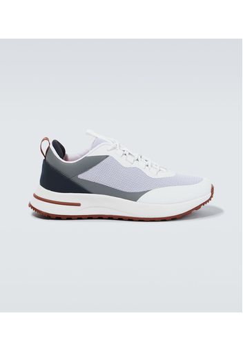 Weekend Walk leather-trimmed sneakers