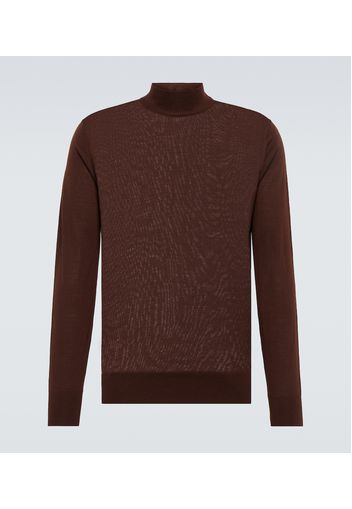 Virgin wool turtleneck sweater