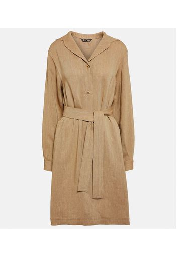 Linen shirt dress