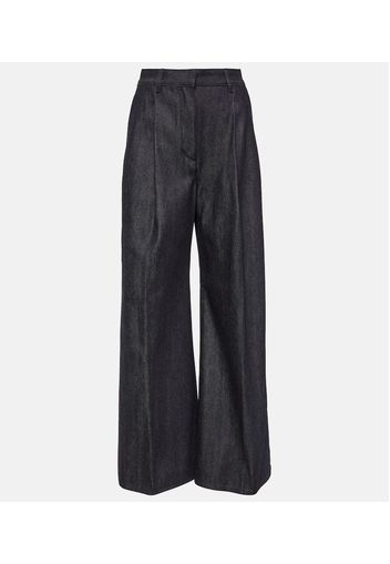 Raydel cotton-cashmere wide-leg pants