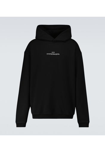 Upside down logo hooded sweatshirt