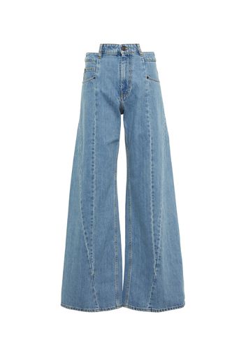 DÃ©cortiquÃ© high-rise wide-leg jeans