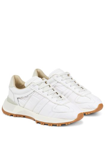 Replica leather-trimmed sneakers