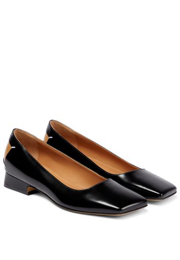 Leather ballet flats