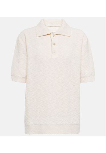 Boucle cotton-blend polo shirt