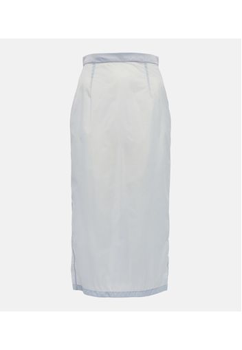 Semi-sheer midi skirt