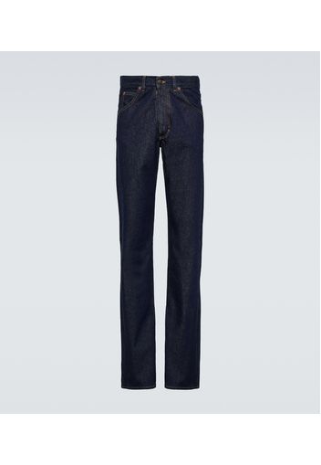 Mid-rise straight jeans