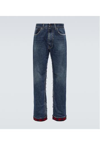 x Pendleton distressed straight jeans