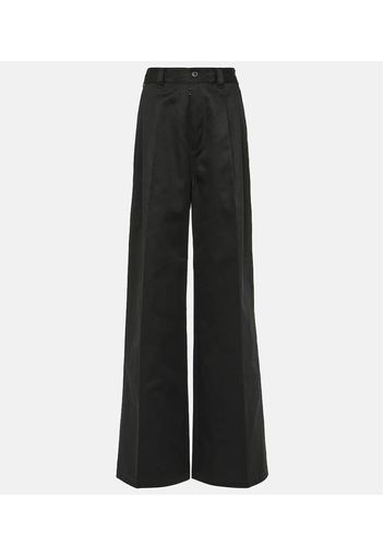 Yoke wide-leg pants