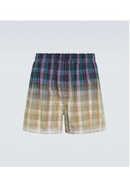 Checked cotton shorts