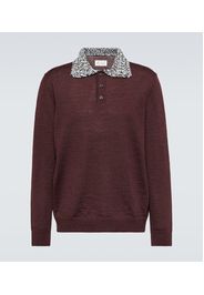 Wool polo sweater