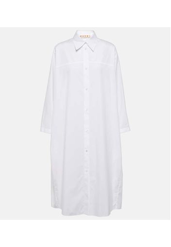 Cotton poplin shirt dress