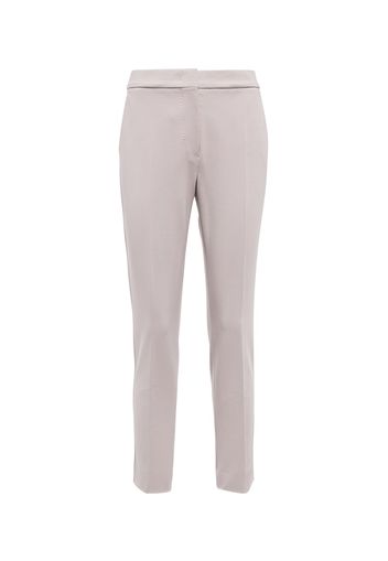 Mid-rise straight jersey pants