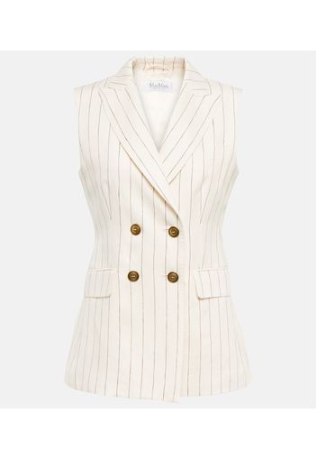 Quebec striped linen vest