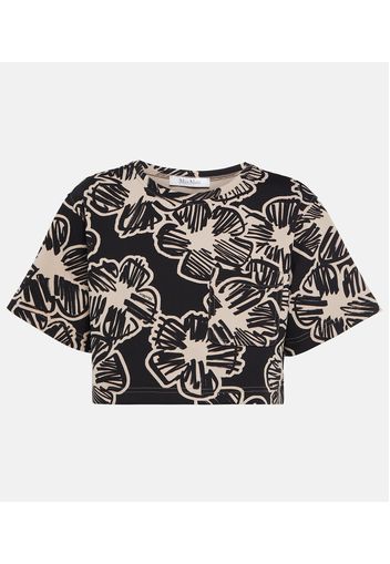 Apotema floral crop top