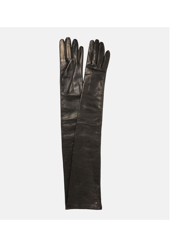 Amica long leather gloves