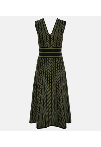 Biavo intarsia midi dress