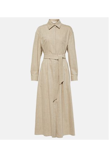 Edro wool and cashmere shirt dress