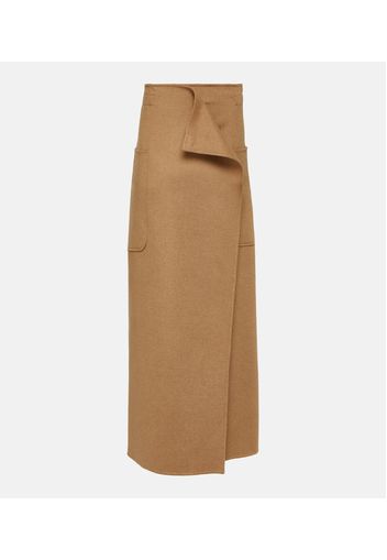 Carbone camel hair maxi skirt