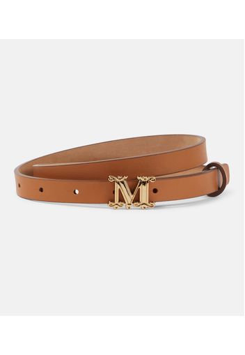 Monogram leather belt