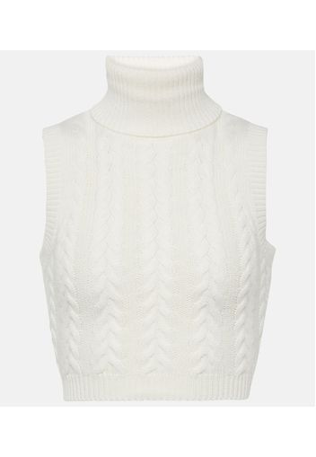 Oscuro wool and cashmere turtleneck top