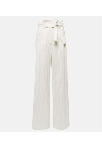 Xero pinstripe cotton and silk palazzo pants