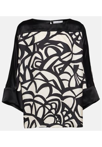 Quaglia printed silk satin top