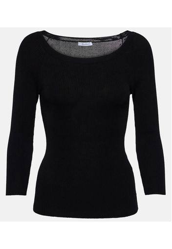 Bill ribbed-knit off-shoulder jersey top