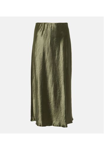 Alessio satin midi skirt