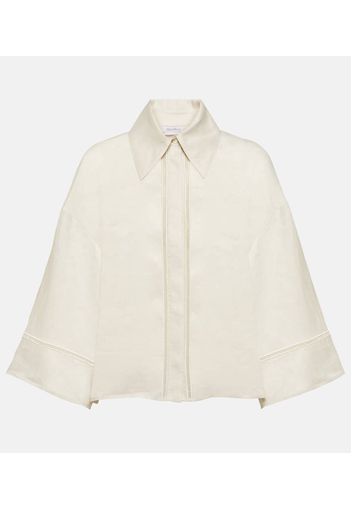 Robinia linen canvas oversized shirt