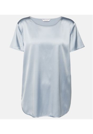 Leisure Cortona silk-blend satin T-shirt