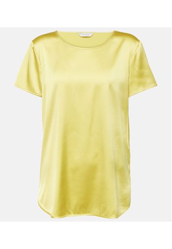 Cortona silk-blend satin T-shirt