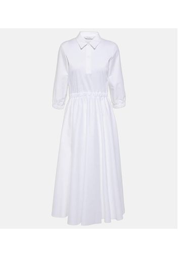 Maggio pleated cotton midi dress