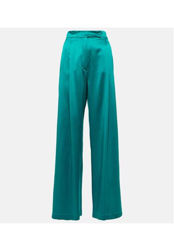 Elegante Fiesta silk wide-leg pants