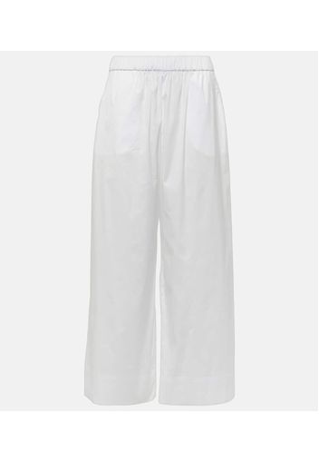 Esperia cotton-blend wide-leg pants