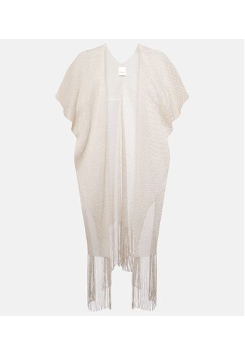 Fringed LurexÂ® beach cover-up